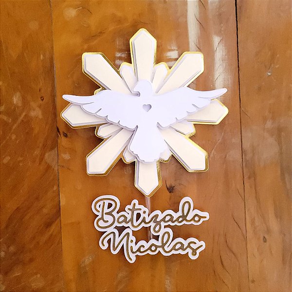 Topo de Bolo Batizado