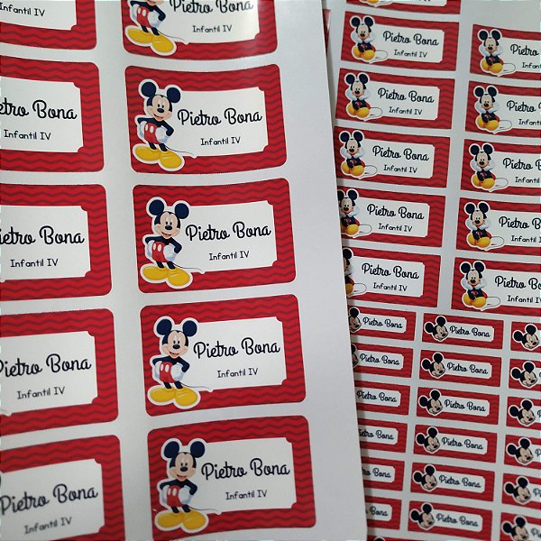 Etiqueta Escolar Mickey