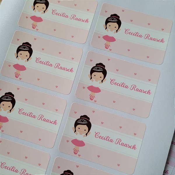 Etiqueta Escolar Bailarina