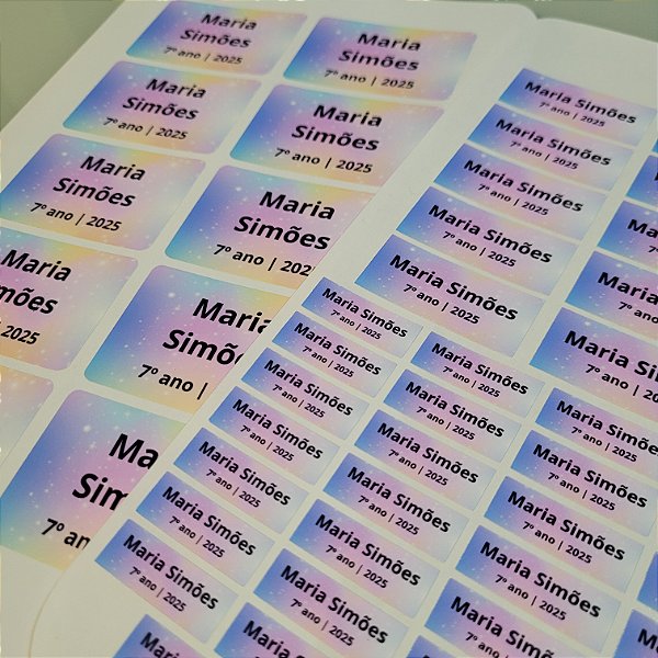 Etiqueta Escolar Sem tema