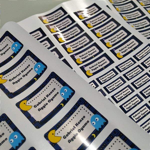 Etiqueta Escolar Pac-Man