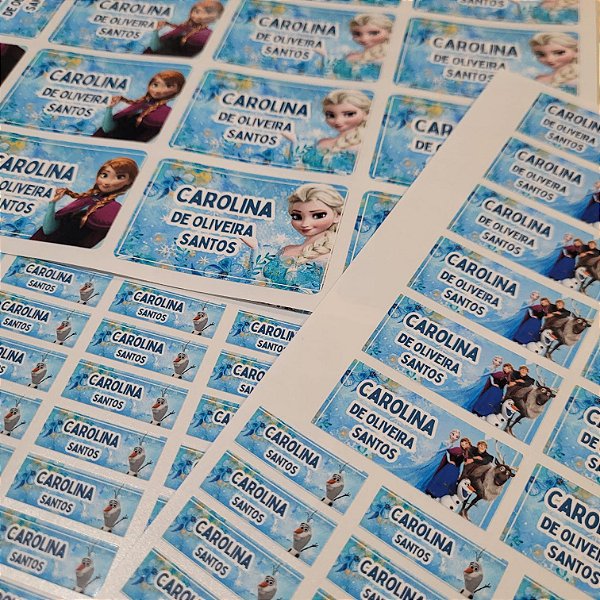 Etiqueta Escolar Frozen