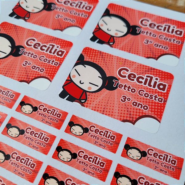 Etiqueta Escolar Pucca