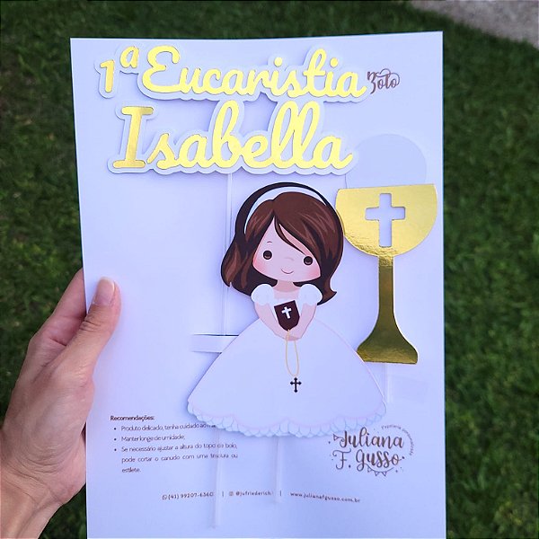 Topo de Bolo 1ª Comunhão