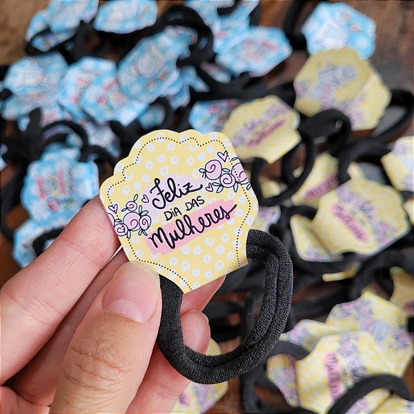 Elástico de cabelo com tag personalizada