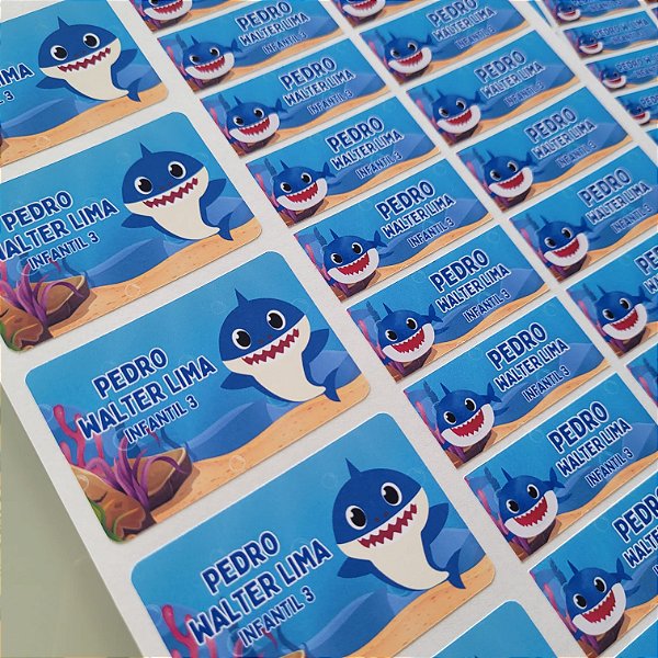 Etiqueta Escolar Baby Shark
