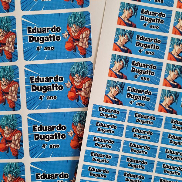 Etiqueta Escolar Dragon Ball Z