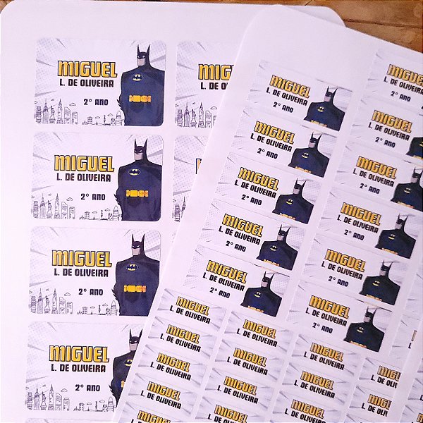 Etiqueta Escolar Batman