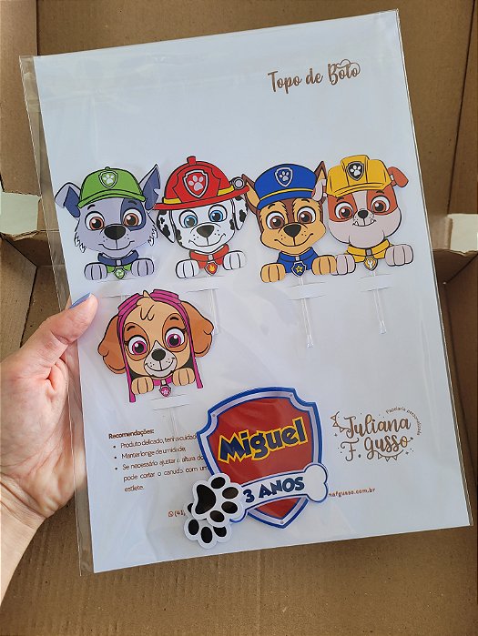 Topo de Bolo Patrulha Canina