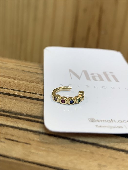 Piercing Fake colorido M Semijoia