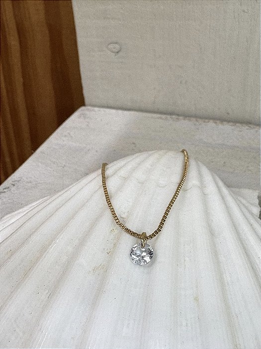 Cola ponto de luz delicado Semijoia