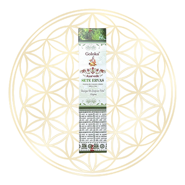 Incenso Goloka Vareta Linha Ayurvedic - Sete Ervas
