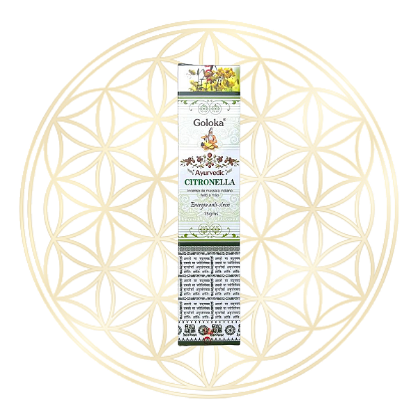 Incenso Goloka Vareta Linha Ayurvedic - Citronela