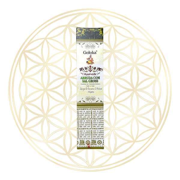 Incenso Goloka Vareta Linha Ayurvedic - Arruda com Sal Grosso