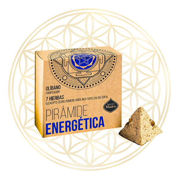 Incenso Sagrada Madre Pirâmide Energética Olibano e 7 Ervas