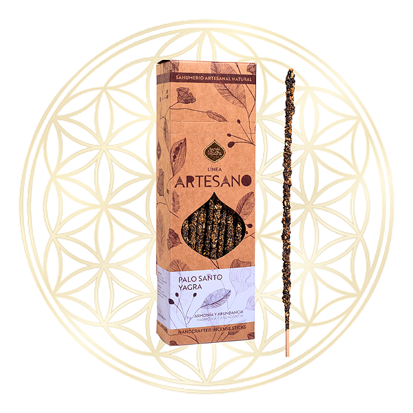 Incenso Sagrada Madre Linha Artesano Palo Santo e Yagra 30 varetas