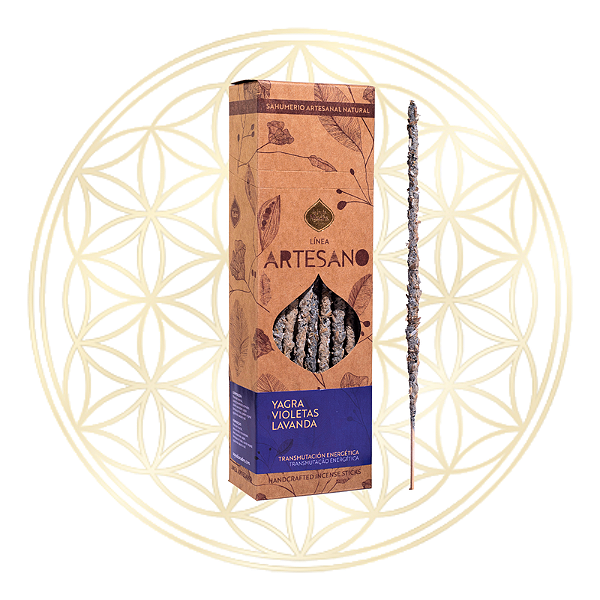 Incenso Sagrada Madre Linha Artesano Yagra Violetas e Lavanda 30 varetas
