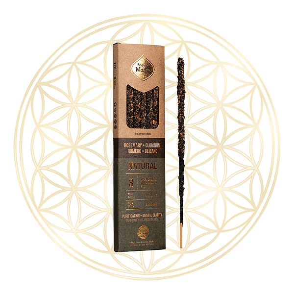 Incenso Sagrada Madre Vareta Linha Dois Aromas Natural - Alecrim e Olíbano