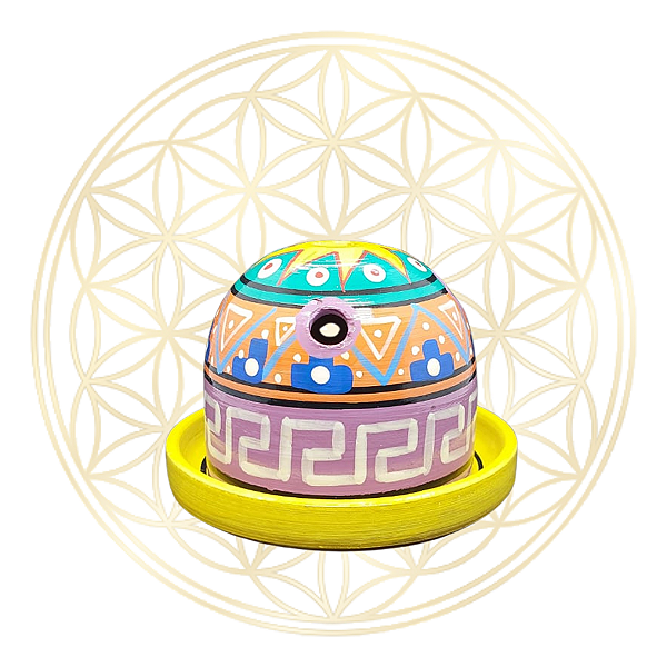 Incensário Peruano P/ Bombitas | Ervas | Resinas - AMARELO