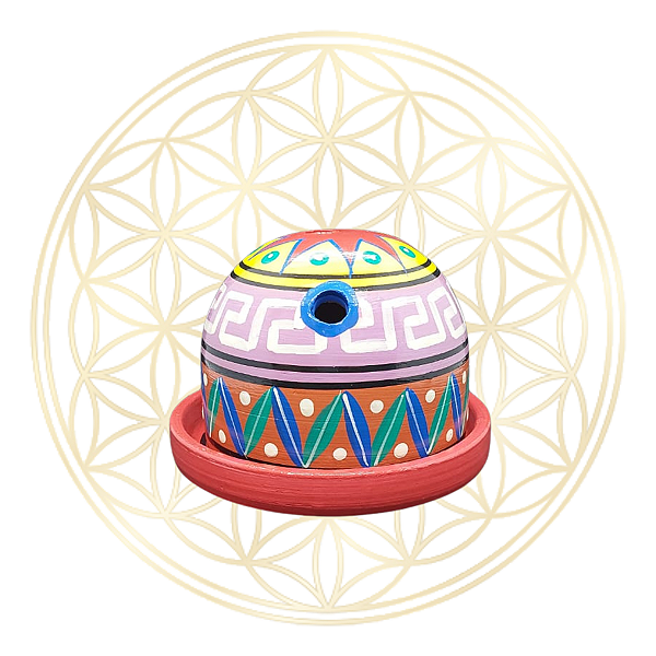 Incensário Peruano P/ Bombitas | Ervas | Resinas - VERMELHO