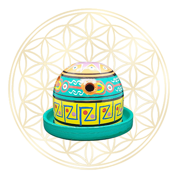 Incensário Peruano P/ Bombitas | Ervas | Resinas - VERDE