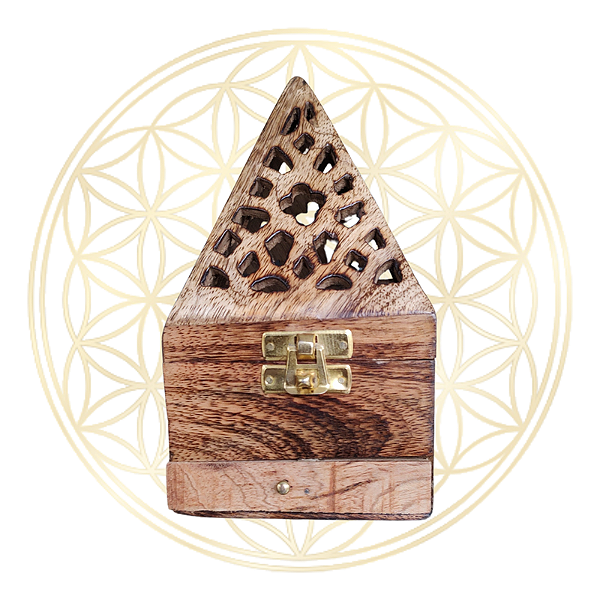 Incensário de Mesa Pirâmide Artesanal em Madeira - Triângulo