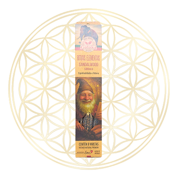 Incenso Goloka Vareta Linha Rituais Elementais - SÂNDALO
