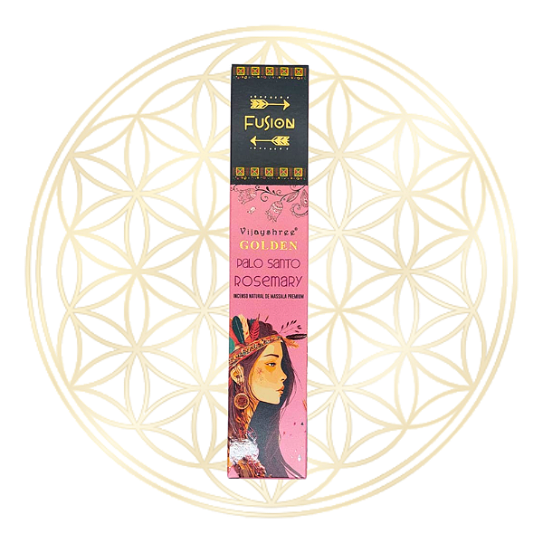 Incenso Golden Nag Vareta Linha Fusion Palo Santo e Alecrim