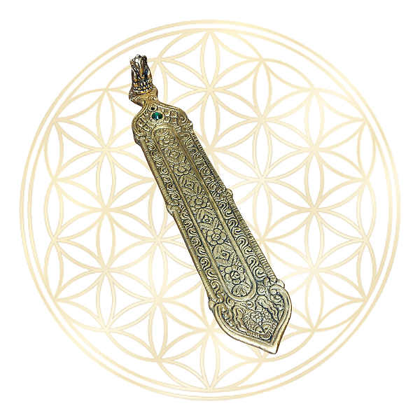 Incensário Canoa Metal Dourado – Caminhos de Ganesha