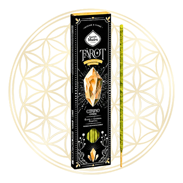 Incenso Sagrada Madre Vareta Linha Tarot Gemas Protetoras - Citrino