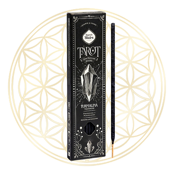 Incenso Sagrada Madre Vareta Linha Tarot Gemas Protetoras - Turmalina