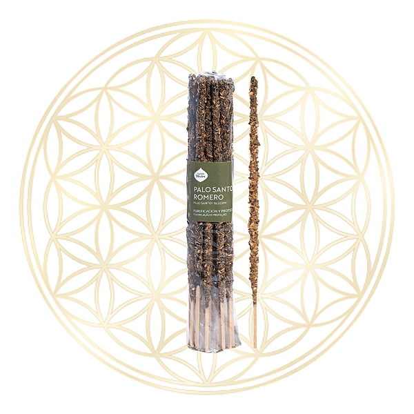 Incenso Sagrada Madre Linha Artesano Palo Santo e Alecrim 20 varetas