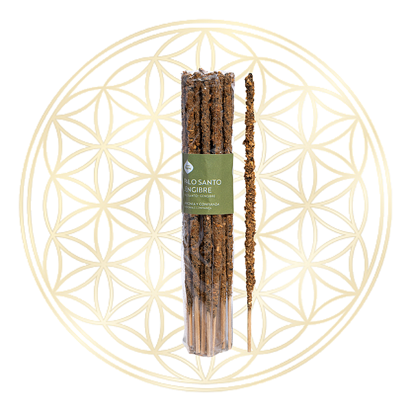 Incenso Sagrada Madre Linha Artesano Palo Santo e Gengibre 20 varetas