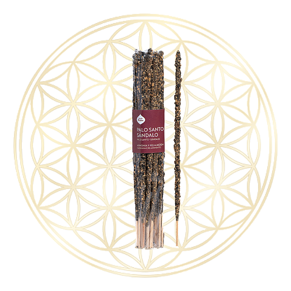 Incenso Sagrada Madre Linha Artesano Palo Santo e Sândalo 20 varetas
