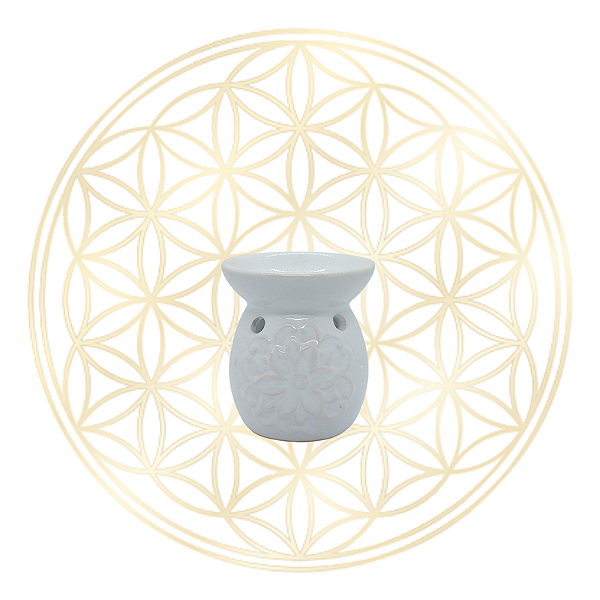 Rechaud e Aromatizador de Porcelana Esmaltada P - Branco