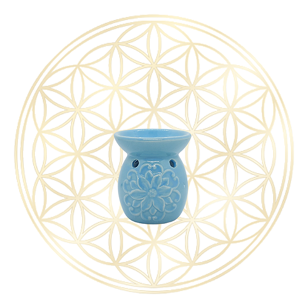 Rechaud e Aromatizador de Porcelana Esmaltada P - Azul