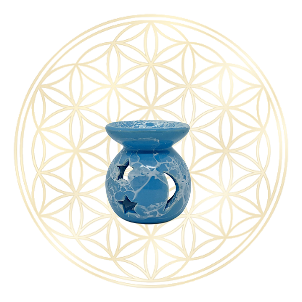 Rechaud e Aromatizador de Porcelana Esmaltada M - Azul