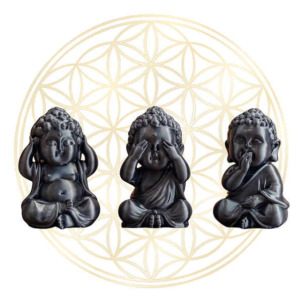Trio de Budas Sábios - CHUMBO