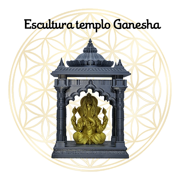Mini Templo Decorativo com Ganesha