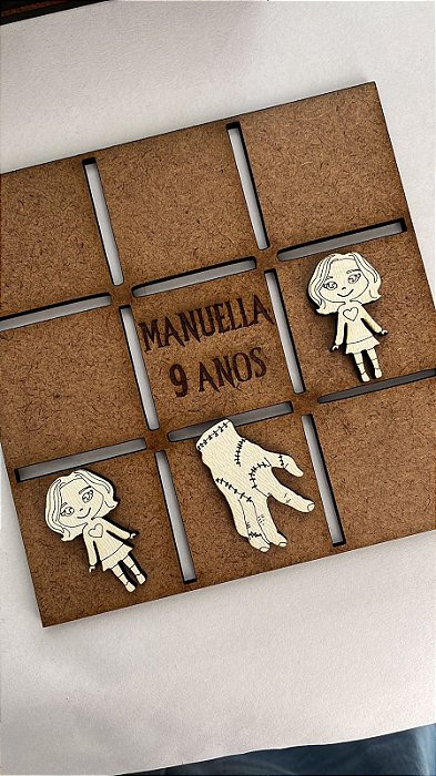 Jogo da Velha Wandinha Personalizado Kit com 10 Unidades