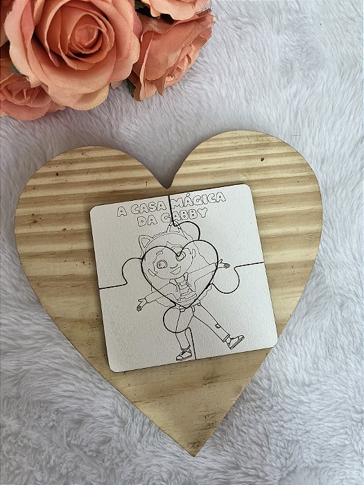 Lembrancinha Infantil Quebra-Cabeça Personalizado em MDF