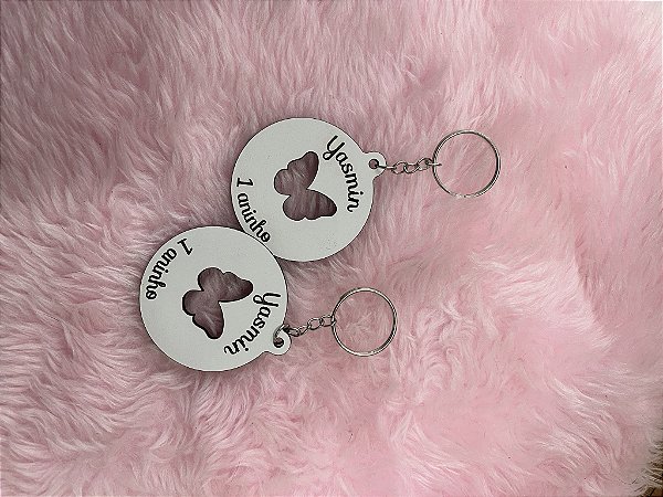 Lembrancinha Chaveirinho Jardim Encantado Personalizado para Festa Infantil