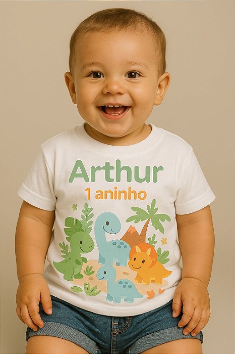 CAMISETA DINOSSAURO MENINO