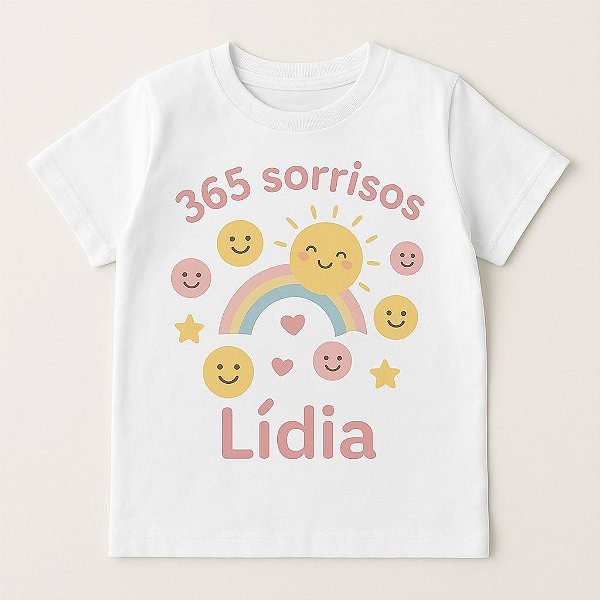 Camiseta Infantil 365 Sorrisos Personalizada