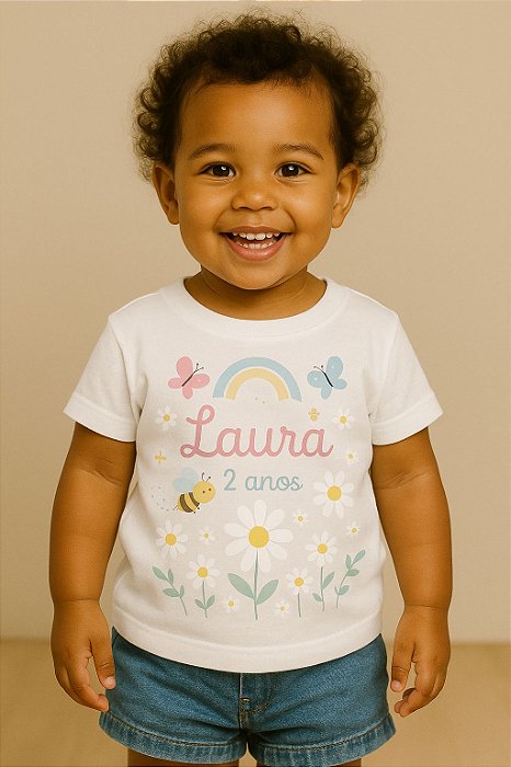 CAMISETA TEMA MARGARIDAS
