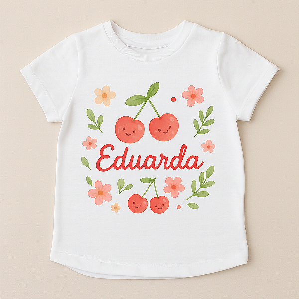 CAMISETA CEREJINHA AQUARELA