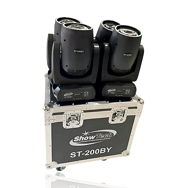 4 MOVING HEAD BEAM 200W COM CASE / ST-200BY
