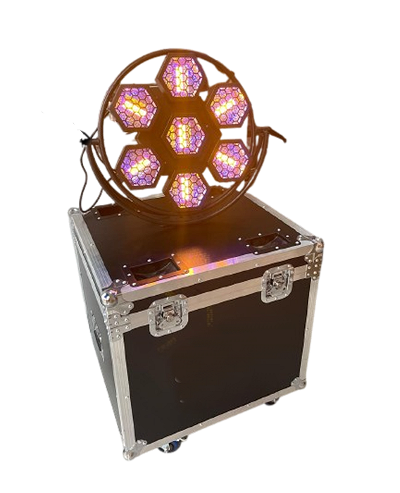 04 Coméia Cob Rgb+ Ambar Dmx Strobo Bivolt No case