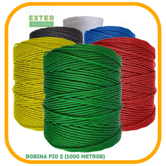 Bobina de Fio 2 para amarração das redes esportivas (Rolo c/ 300 metros)
