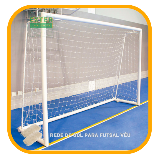 Rede de Gol para Futsal (PAR) - Modelo Véu - Futebol de Salão
